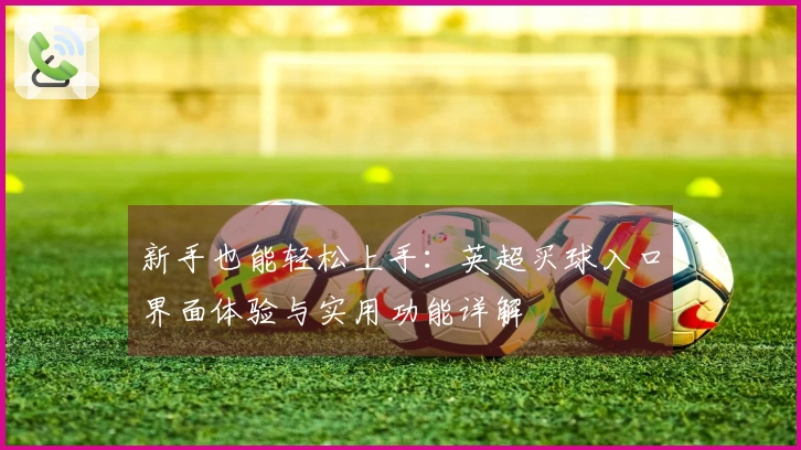 新手也能轻松上手：英超买球入口界面体验与实用功能详解