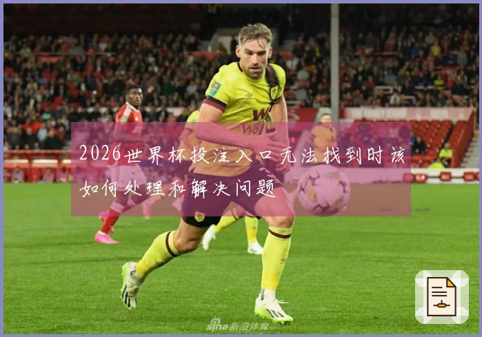 2026世界杯投注入口无法找到时该如何处理和解决问题