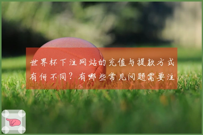 世界杯下注网站的充值与提款方式有何不同？有哪些常见问题需要注意？